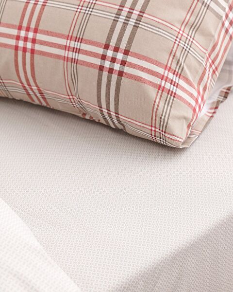 Garen King Size 100% Cotton Ranforce Printed Duvet Cover Set - Beige - 3