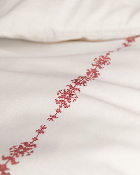 Ruse kingsize dekbedovertrekset van 100% katoen - rood - 5