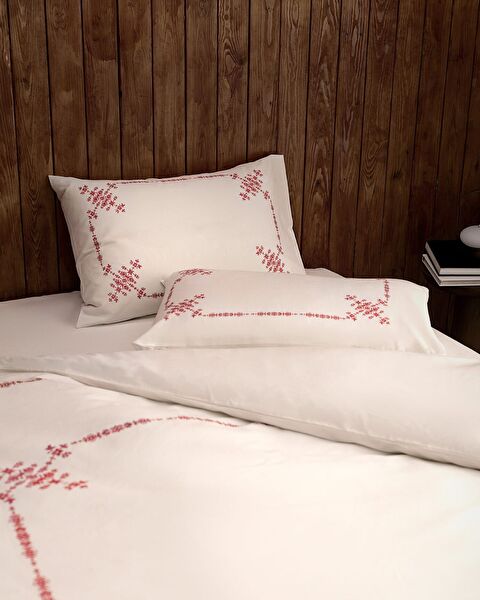 Ruse kingsize dekbedovertrekset van 100% katoen - rood - 3