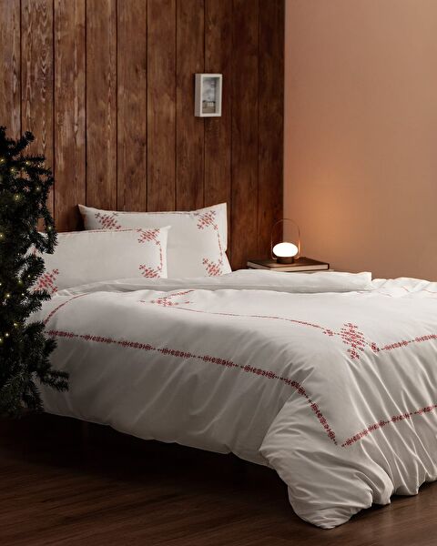 Ruse kingsize dekbedovertrekset van 100% katoen - rood - 0