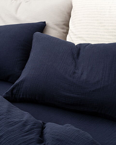 Ensemble de housse de couette King Size en mousseline Marla élastique - 3