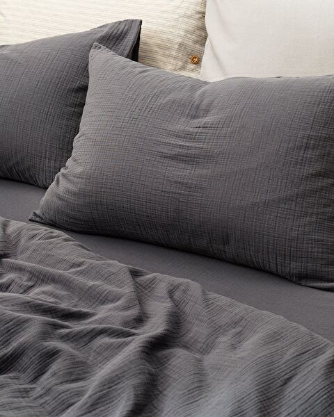 Marla Muslin King Size Duvet Cover Set Elastic - 3