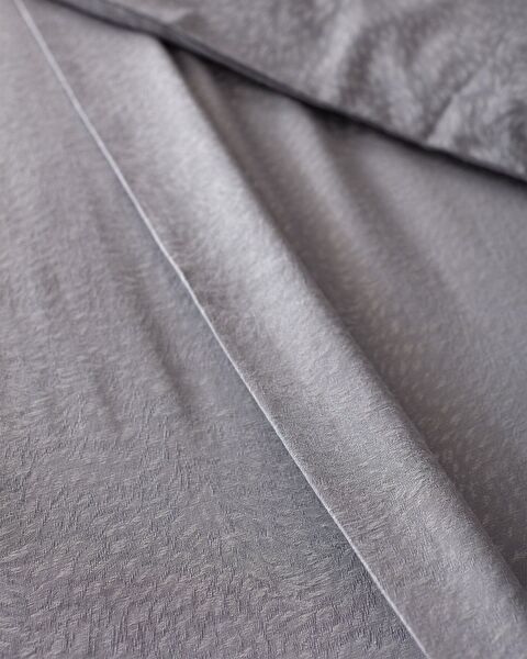 Andre kingsize katoenen jacquard satijnen dekbedovertrekset - lichtgrijs - 6