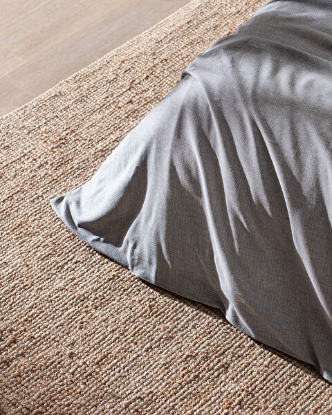 Benati King Size 100% Cotton Yarn Dyed Duvet Cover Set - Anthracite - 4