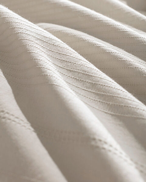 Rosalie King Size 100% Cotton Dobby Duvet Cover Set - Beige - 8