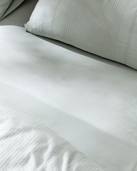 Rosalie King Size 100% Cotton Dobby Duvet Cover Set - Khaki - 5