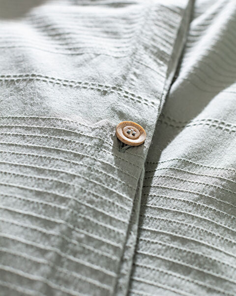 Rosalie King Size 100% Cotton Dobby Duvet Cover Set - Khaki - 7