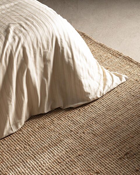 Nicole kingsize 100% katoenen dobby dekbedovertrekset - beige - 4