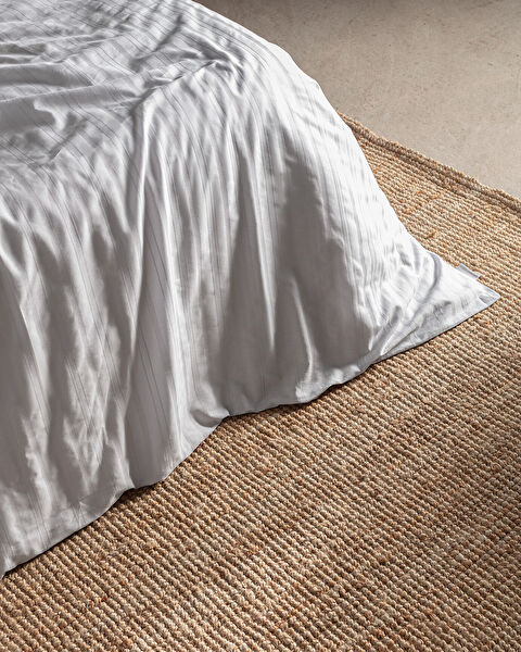 Nicole kingsize 100% katoenen dobby dekbedovertrekset - lichtgrijs - 4