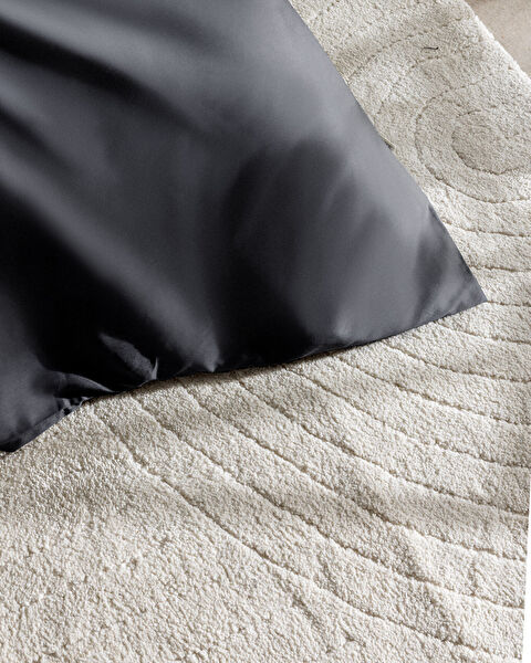 Vachel King Size 100 % Baumwolle bedrucktes Satin-Bettbezug-Set – Anthrazit - 6