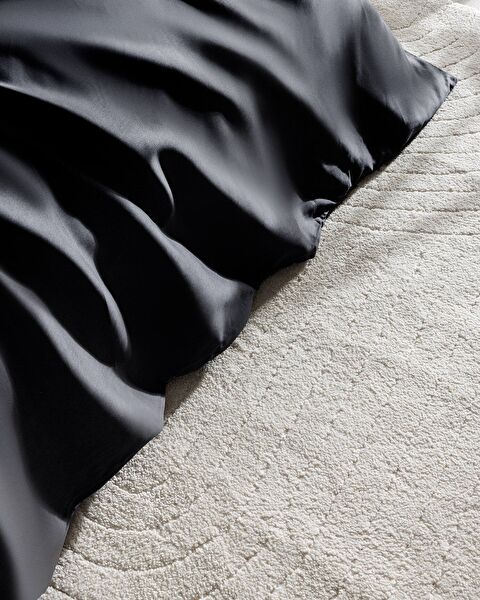 Vachel King Size 100 % Baumwolle bedrucktes Satin-Bettbezug-Set – Anthrazit - 5