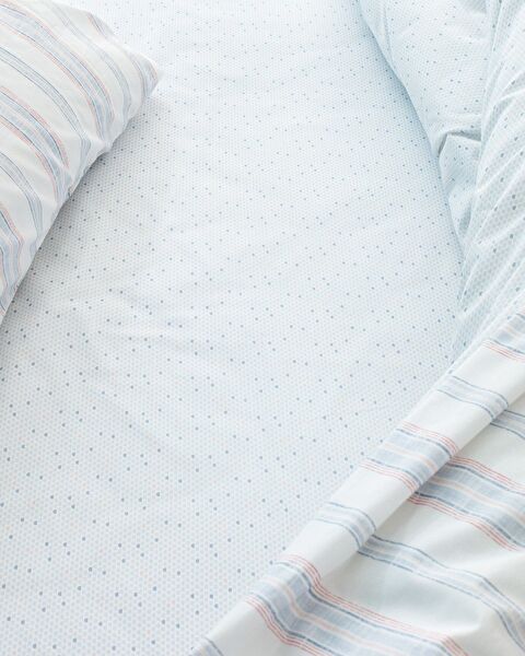 Avery kingsize 100% katoenen Ranforce bedrukte dekbedovertrekset - blauw/roze - 5