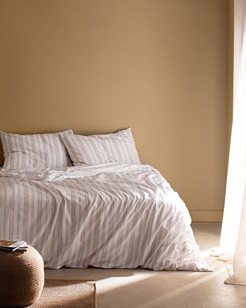 Avery kingsize 100% katoenen Ranforce bedrukte dekbedovertrekset - blauw/geel - 0