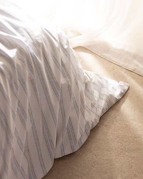 Avery kingsize 100% katoenen Ranforce bedrukte dekbedovertrekset - blauw/geel - 3