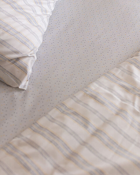 Avery kingsize 100% katoenen Ranforce bedrukte dekbedovertrekset - blauw/geel - 1