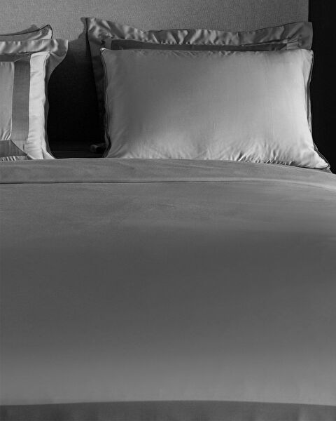 Samoa King Size Bamboo Satin Duvet Cover Set - Gray - 1