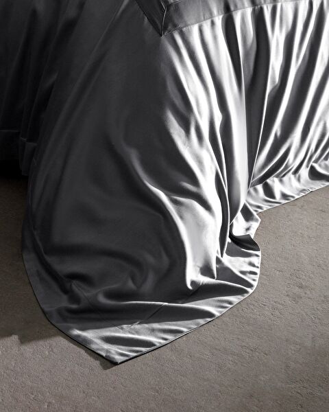 Samoa King Size Bamboo Satin Duvet Cover Set - Gray - 2