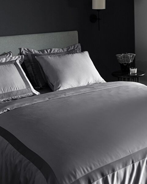 Samoa King Size Bamboo Satin Duvet Cover Set - Khaki - 1