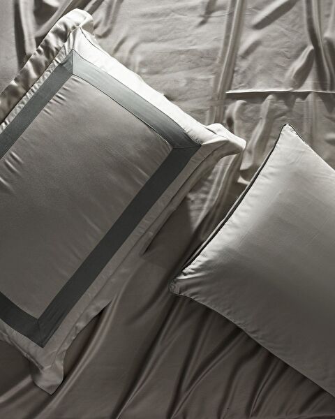 Samoa King Size Bamboo Satin Duvet Cover Set - Khaki - 7