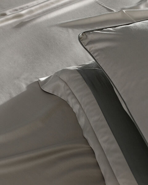 Samoa King Size Bamboo Satin Duvet Cover Set - Khaki - 8
