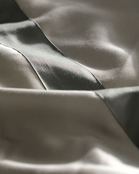 Samoa King Size Bamboo Satin Duvet Cover Set - Khaki - 9