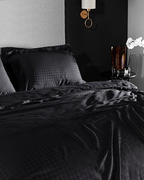 طقم غطاء لحاف من الساتان الخيزران مقاس كينغ من لون لون - 1