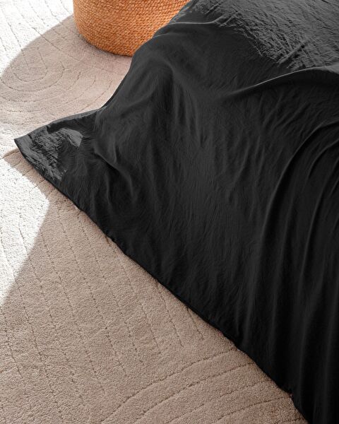 Mona kingsize microvezel elastische dekbedovertrekset - antraciet - 2