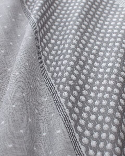 Ensemble de housse de couette imprimé en coton King Size Hugo - Gris - 5