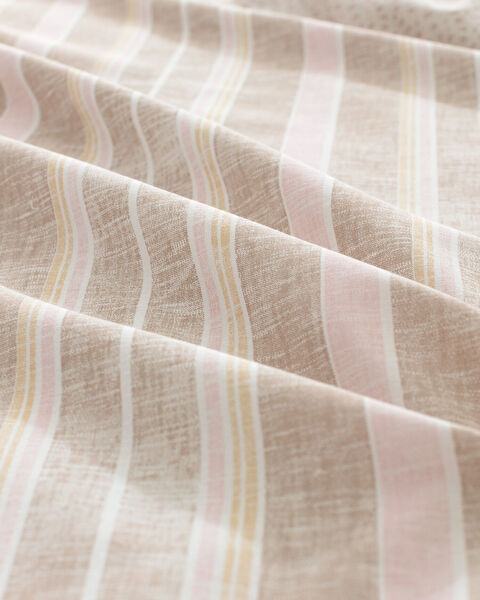 Darvell kingsize katoenen dekbedovertrekset met print - Beige - 6