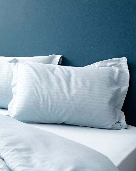 Elicia Kıng Sıze Strıped Satın Duvet Cover Set - 2