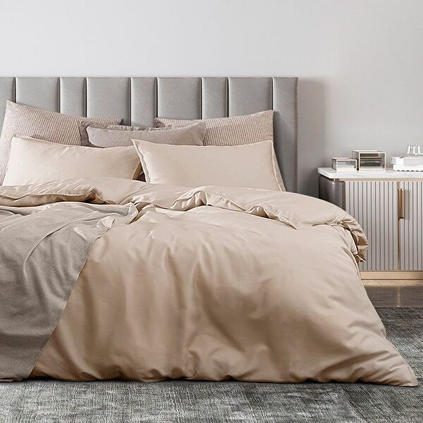 Loire Super King Size Duvet Cover Set-tencel - 0