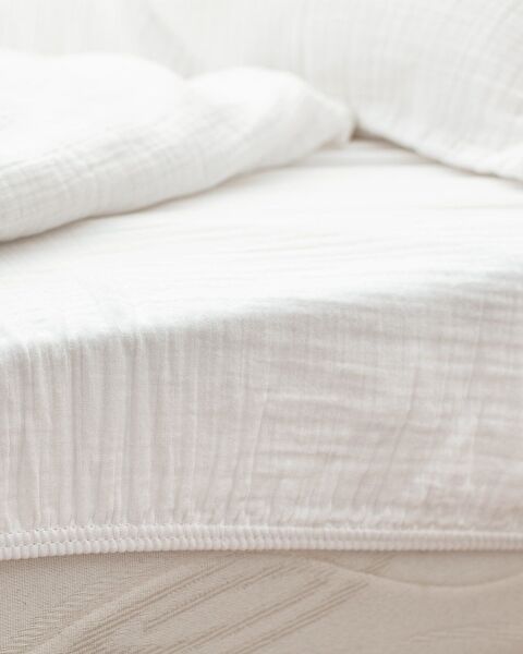 Ensemble de housse de couette en mousseline Marla, taille super king, élastique - 4