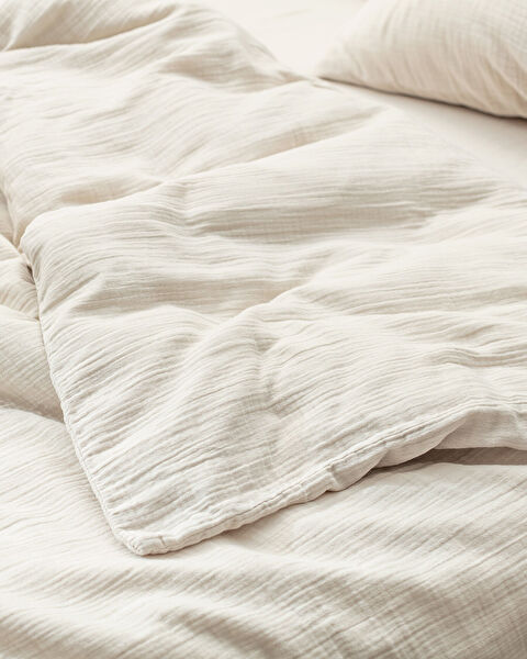 Ensemble de housse de couette en mousseline Marla, taille super king, élastique - 5