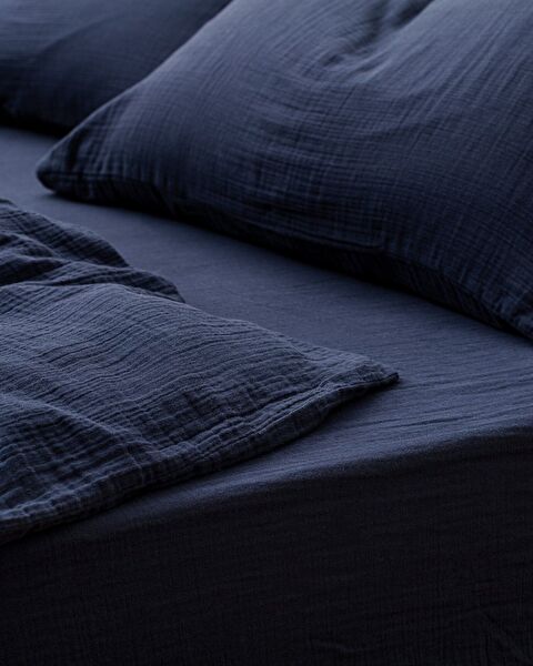 Marla Muslin Super King Size Duvet Cover Set Elastic - 2