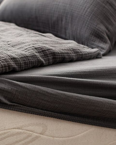 Marla Muslin Super King Size Duvet Cover Set Elastic - 4