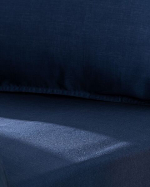 Ensemble de housse de couette simple en Tencel Loire (TENCEL:trade_mark: ) - Bleu marine - 3