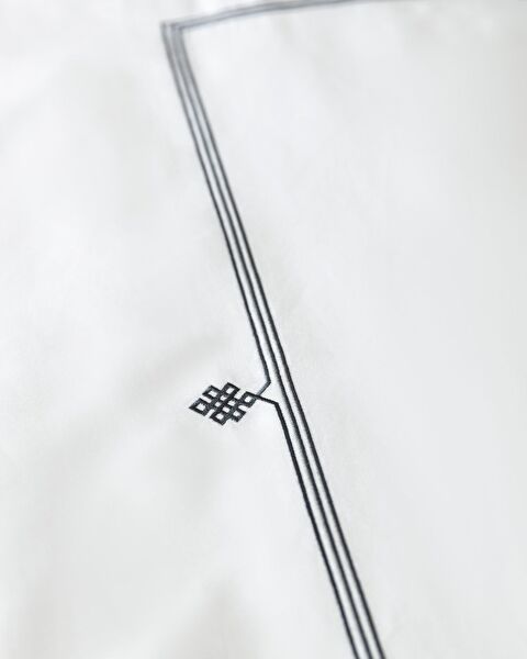 Lilas besticktes Bettwäscheset in Familiengröße – Satin - 6