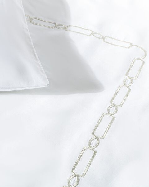 Lis Family Size Embroidered Duvet Cover Set - Satin - Yacht Collection - 4