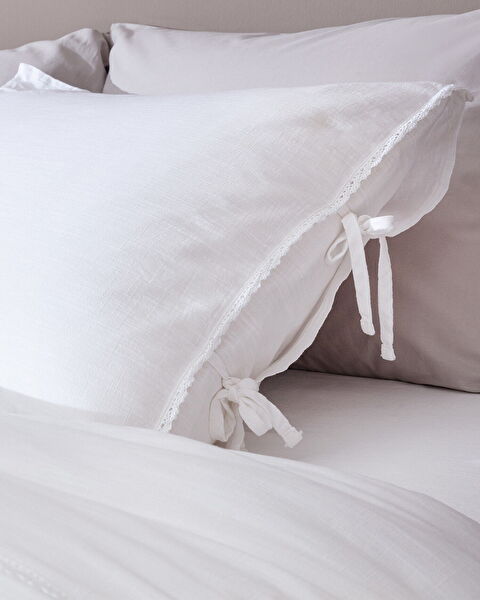 Tracey حجم الأسرة من الكتان تبدو مجموعة غطاء لحاف مغسولة - 2