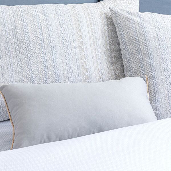 Niort Eenpersoons Ranforce Dekbedovertrekset met print - Beige - 1