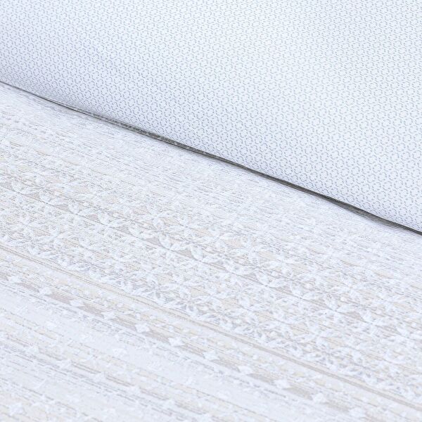 Niort Eenpersoons Ranforce Dekbedovertrekset met print - Beige - 2