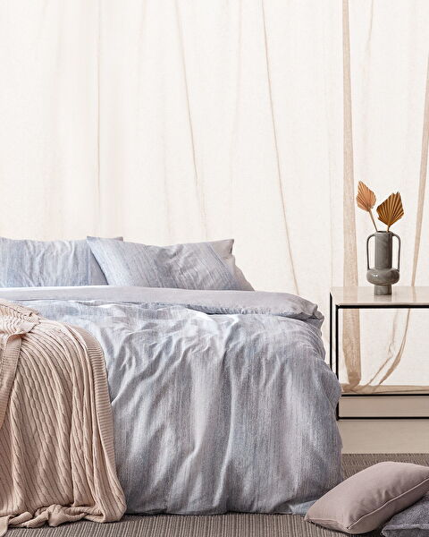 Sarthe 100% Cotton Single Madame Coco Crep Printed Duvet Cover Set - 0