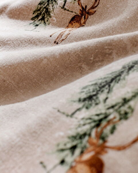 Charlen Single 100% Cotton Flannel Duvet Cover Set - Beige - 3