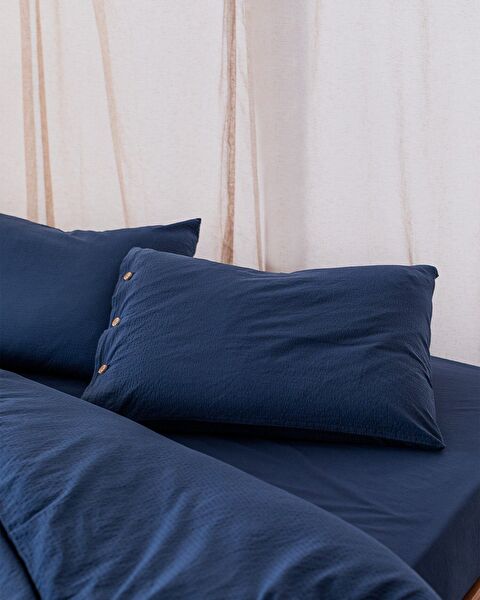 Linda Single Washable Seersucker Duvet Cover Set - 2