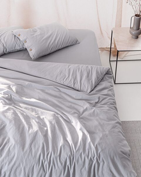 Linda Single Washable Seersucker Duvet Cover Set - 1