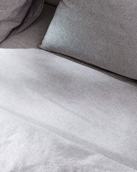 Parure de lit Nuage 100 % coton teint en fil - Anthracite - 5