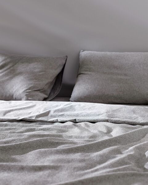 Parure de lit Nuage 100 % coton teint en fil - Anthracite - 3