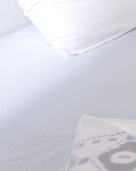 Avril Single 100% Cotton Ranforce Printed Duvet Cover Set - Grey/Blue - 3