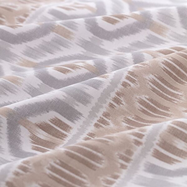 Abrial Tek Kişilik %100 Pamuk Ranforce Baskılı Nevresim Takımı - Bej/Gri - 6