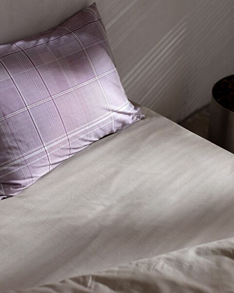 Amata Tek Kişilik %100 Pamuk Ranforce Baskılı Nevresim Takımı - Mürdüm - 4